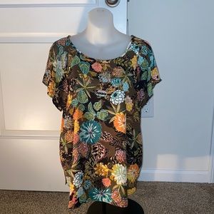 NWT LOFT floral blouse large petite
